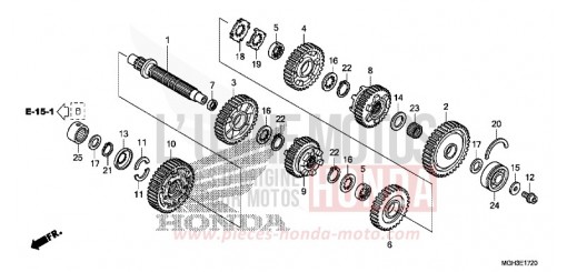 TRANSMISSION (VFR1200XD) (COUNTERSHAFT) VFR1200XDC de 2012